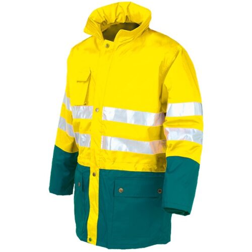 Parka acolchada AV bicolor Starter amarillo-verde