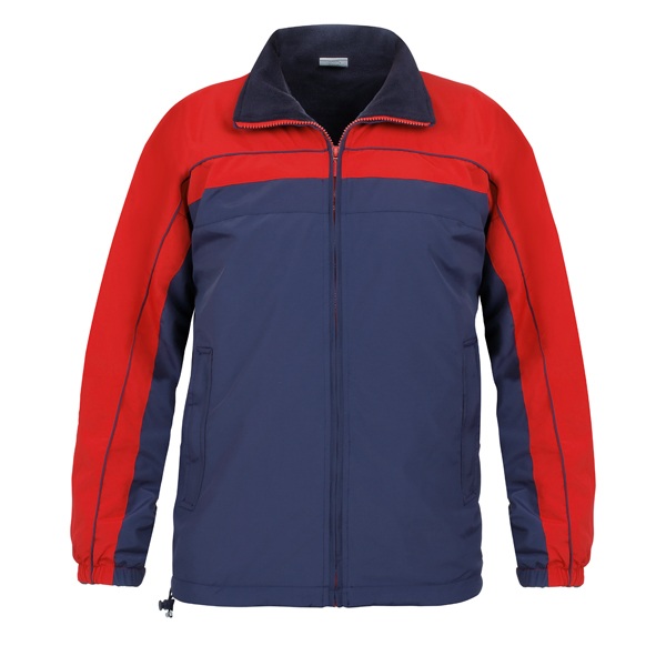 Parka bicolor nautica forro polar Azul-Rojo