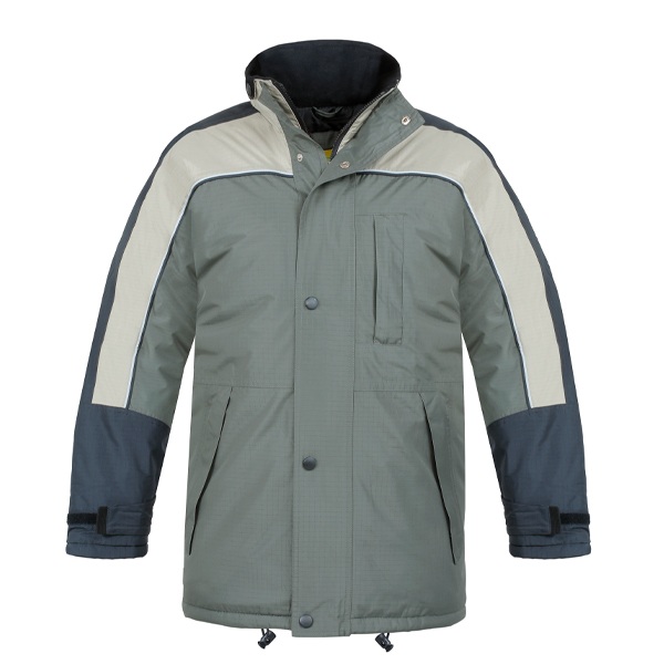 Parka tricolor Vesin beige-verde-negro