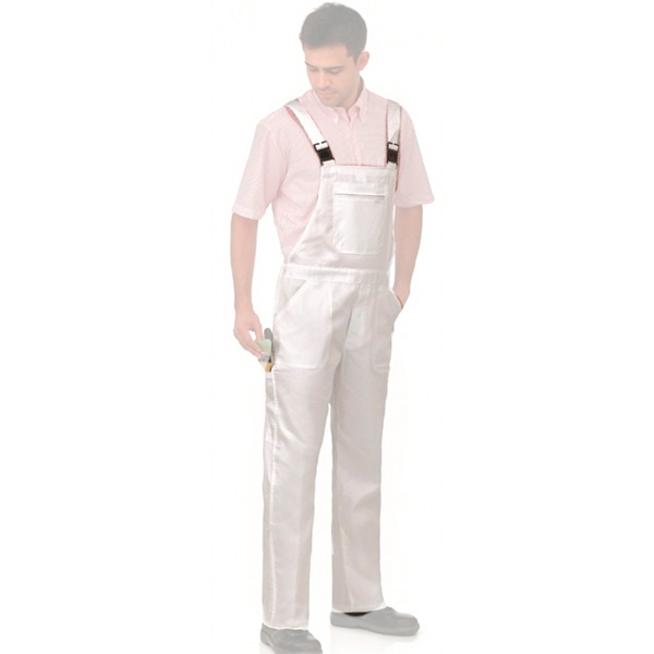 Peto con goma en tirantes y hebillas Vesin blanco