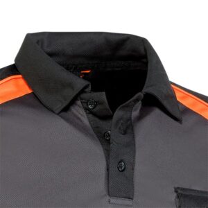 Polo Juba 964 TOP RANGE Negro - Gris - Naranja