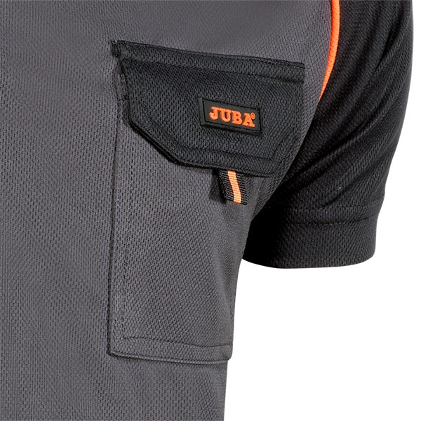 Polo Juba 964 TOP RANGE Negro - Gris - Naranja