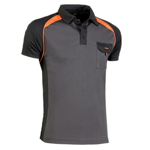 Polo Juba 964 TOP RANGE Negro - Gris - Naranja