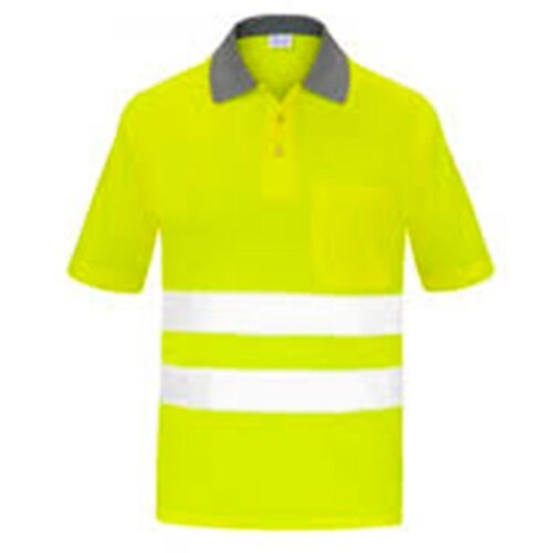 Polo Manga corta con Bolsillo Traspirable Alta Visibilidad Vesin amarillo
