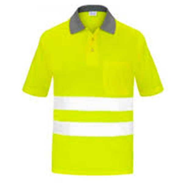 Polo Manga corta con Bolsillo Traspirable Alta Visibilidad Vesin amarillo