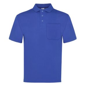 Polo manga corta con bolsillo Vesin azulina