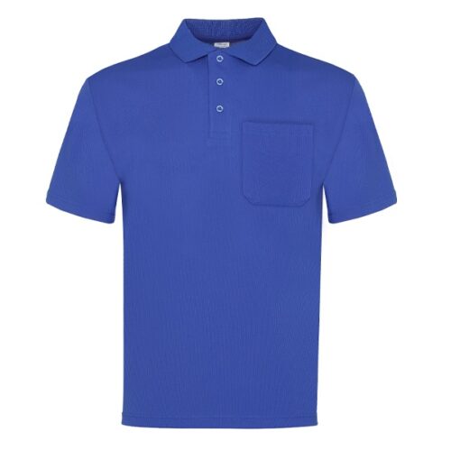 Polo manga corta con bolsillo Vesin azulina