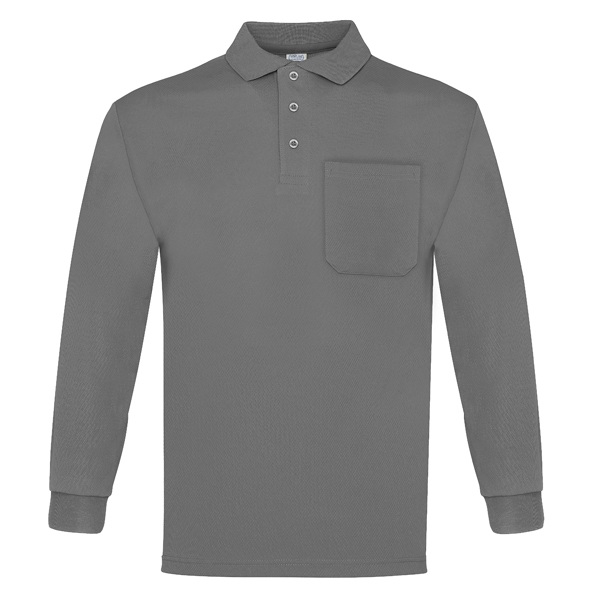 Polo manga corta con bolsillo Vesin gris