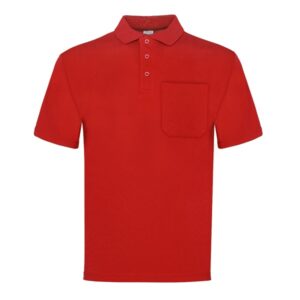 Polo manga corta con bolsillo Vesin rojo