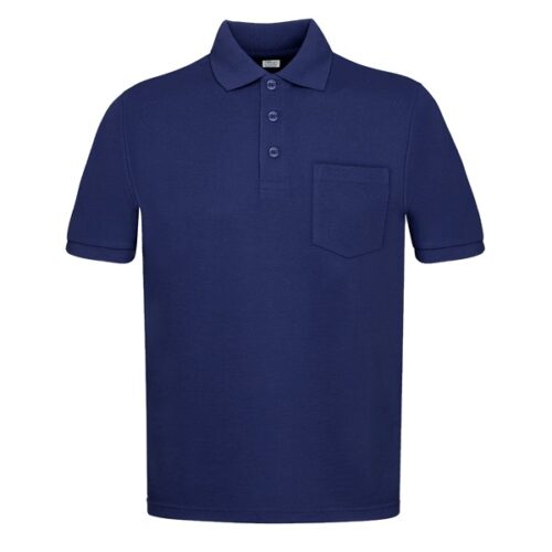 Polo manga corta con bolsillos Vesin azul