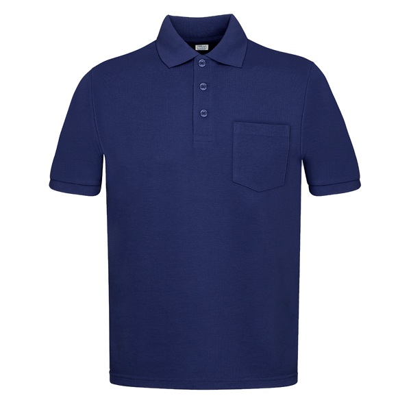 Polo manga corta con bolsillos Vesin azul