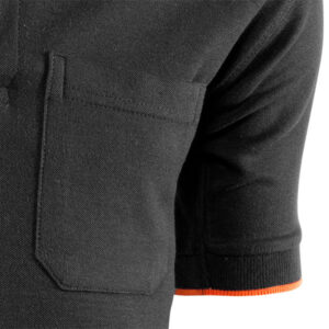 Polo piqué de manga corta Juba 647 TOP RANGE Negro - Naranja