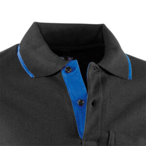 Polo piqué de manga corta Juba 648 TOP RANGE Negro - Azulina