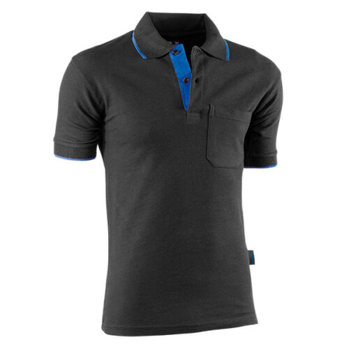 Polo piqué de manga corta Juba 648 TOP RANGE Negro - Azulina