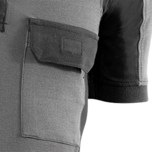 Polo piqué de manga corta Juba 670 Flex Negro - Gris