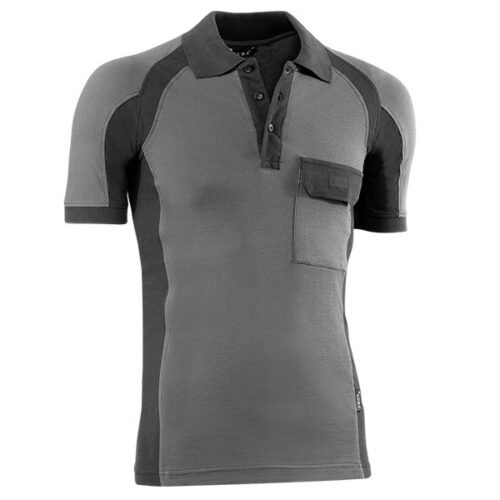 Polo piqué de manga corta Juba 670 Flex Negro - Gris