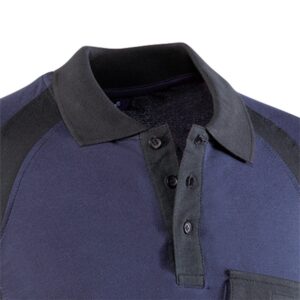 Polo piqué de manga corta Juba 680 Flex Negro - Azul Marino
