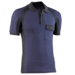 Polo piqué de manga corta Juba 680 Flex Negro - Azul Marino