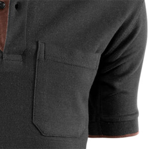 Polo piqué de manga corta Juba 690 Flex Negro - Marrón