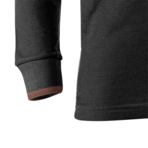 Polo piqué de manga larga Juba 691 FLEX Marrón - Negro