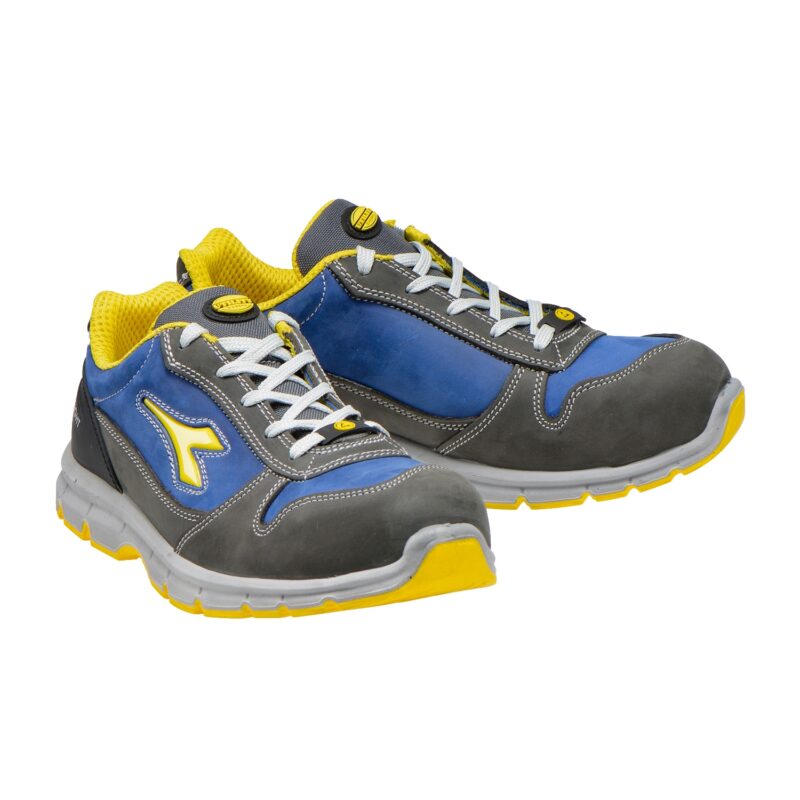 Calzado de seguridad Diadora Run Low Gris Castillo/Azul Insignia S3S FO SR ESD Unisex