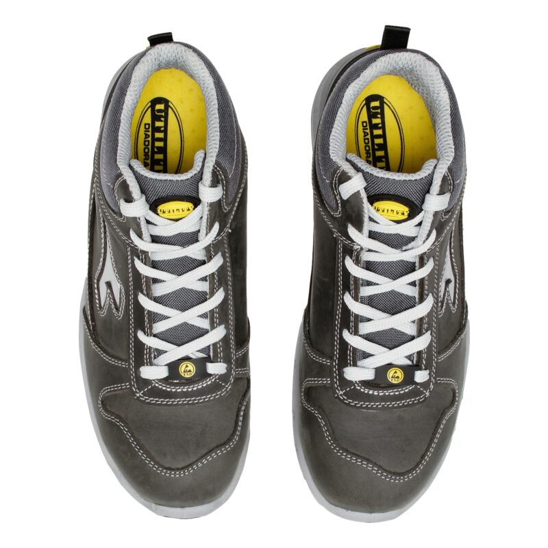 Calzado de seguridad Diadora Run Mid Gris Castillo S3S FO SR ESD Unisex