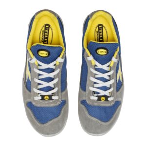 Calzado de seguridad Diadora Run Text Low Gris Castillo/Azul Insignia S1PS FO SR ESD Unisex