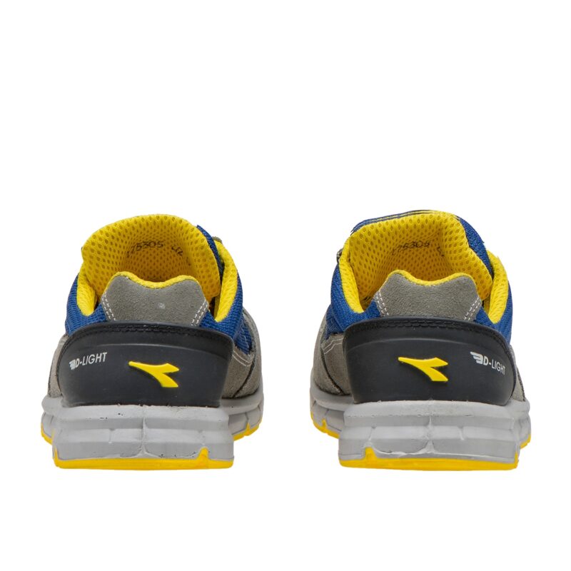 Calzado de seguridad Diadora Run Text Low Gris Castillo/Azul Insignia S1PS FO SR ESD Unisex