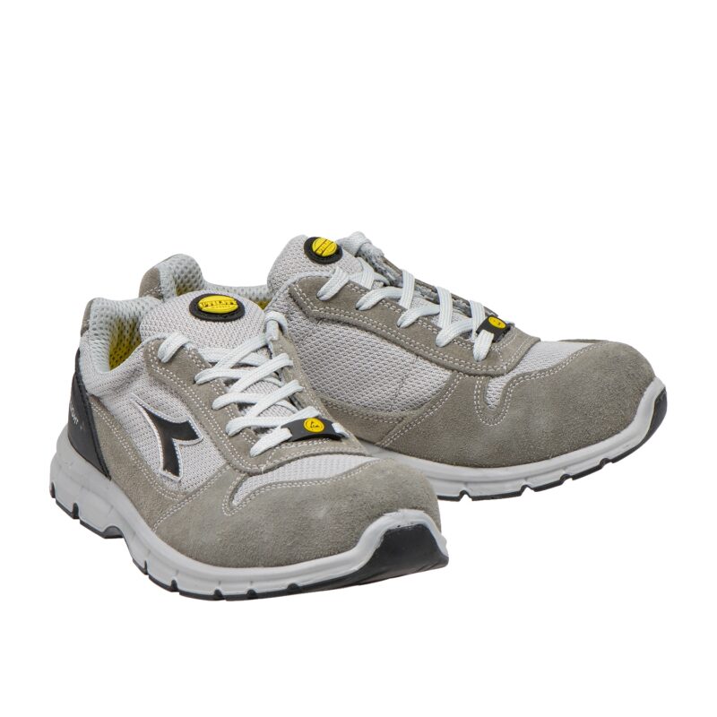 Calzado de seguridad Diadora Run Text Low Gris Castillo/Aluminio S1PS FO SR ESD Unisex