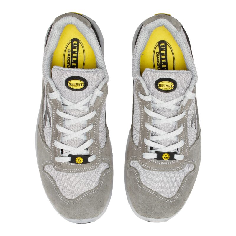 Calzado de seguridad Diadora Run Text Low Gris Castillo/Aluminio S1PS FO SR ESD Unisex