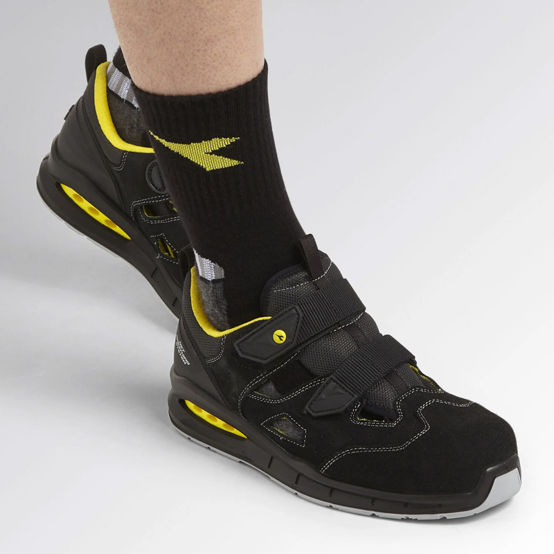 Sandalia de seguridad Diadora Run Net Airbox Sandal S1PS FO SR Negro antracita Unisex