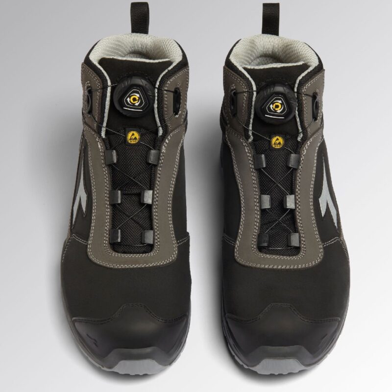 calzado de seguridad diadora SHARK STABLE IMPACT LEATHER QUICK MID S3S FO SR SC ESD