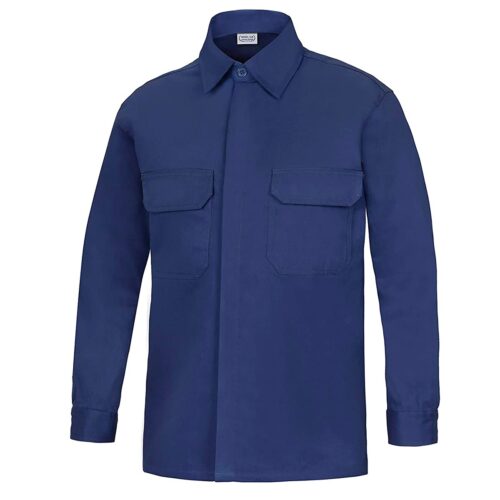 camisa manga larga dos bolsillos vesin azul marino