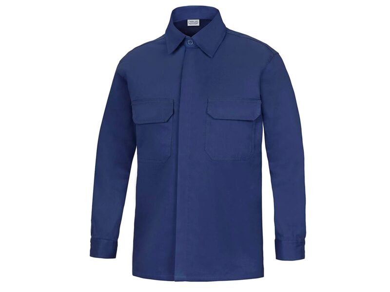 camisa manga larga dos bolsillos vesin azul marino