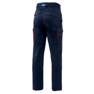 Pantalones Sparco TROUSERS VERMONT BTP0001B0N31 Azul marino y rojo